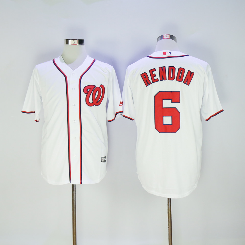 Men Washington Nationals #6 Rendon White MLB Jerseys